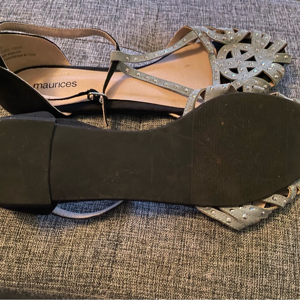 Maurices Glittery Silver Sandals